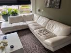 Natuzzi witte lederen hoekbank, Ophalen, Gebruikt, Leer, Lounge