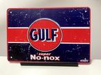 Gulf  metalen reclamebord (Old Look), Verzamelen, Merken en Reclamevoorwerpen, Reclamebord, Nieuw, Ophalen of Verzenden, Pand50