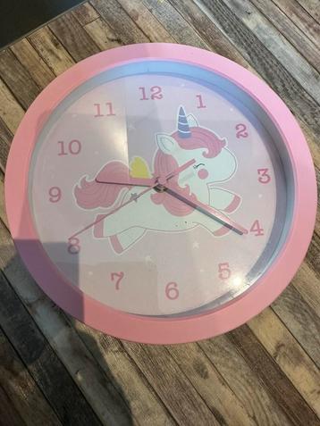Klok kinderkamer roze met eenhoorn A Little Lovely Company beschikbaar voor biedingen