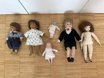Vintage poppen, jaren ‘40-50 beschikbaar voor biedingen