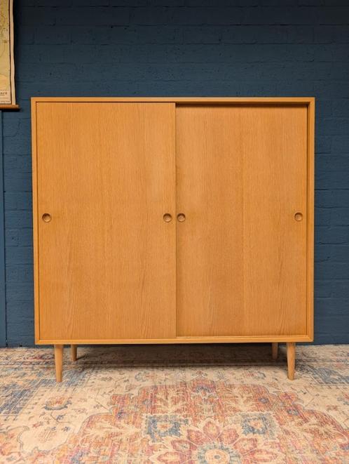 Vintage kledingkast / schoenenkast, Borge Mogensen, Deens de, Verzamelen, Retro, Huis en Inrichting, Ophalen
