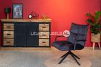 Draai fauteui Robert, leverbaar in 4 kleuren velvet stof., Nieuw, 75 tot 100 cm, Ophalen of Verzenden, Metaal