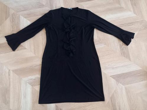 Zwarte jurk maat xxl maat 44 zgan, Kleding | Dames, Jurken, Zo goed als nieuw, Maat 42/44 (L), Zwart, Onder de knie, Ophalen of Verzenden