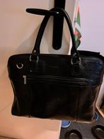 Zwarte leren laptoptas The Monte, Ophalen of Verzenden, Zo goed als nieuw, Zwart, Handtas