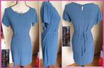 KING LOUIE viscose jurk met blauwe aardbeien maat L_38/40, Maat 38/40 (M), Blauw, Ophalen of Verzenden, Zo goed als nieuw