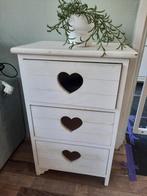 Mooi klein harten kastje ladenkasten wit 5€, Ophalen, Gebruikt, 1 of 2 laden, 50 tot 100 cm
