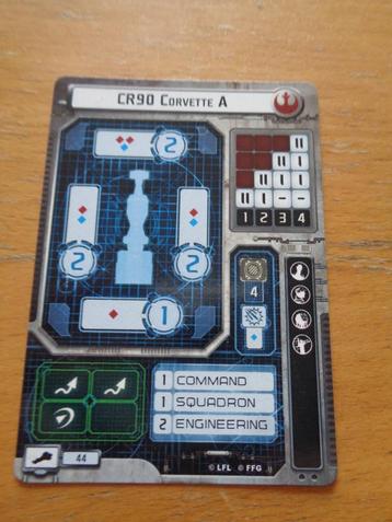 star wars armada kaartje voor corvette-a beschikbaar voor biedingen