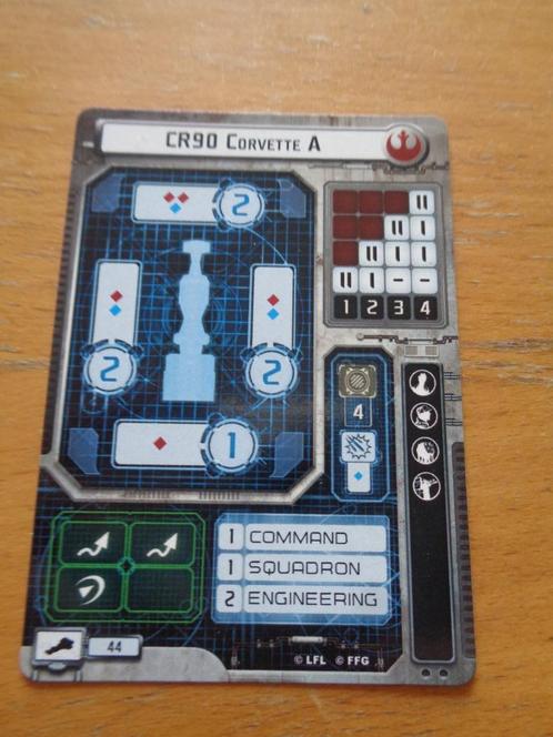 star wars armada kaartje voor corvette-a, Hobby en Vrije tijd, Wargaming, Zo goed als nieuw, Overige soorten, Toebehoren, Ophalen of Verzenden