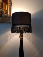 Hoge staande schemerlamp zwart/brons.84cm.x28cm., Ophalen, Zwart, Rond, 50 cm of meer