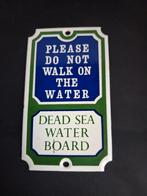 Vintage metalen emaille bordje Dead Sea Water, Ophalen of Verzenden, Reclamebord