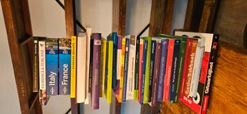 Verschillende studieboeken, reisboeken en muziekboeken beschikbaar voor biedingen