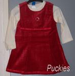 Rode jurk + longsleeve maat 80 *NIEUW* a, Kinderen en Baby's, Babykleding | Maat 80, Meisje, Jurkje of Rokje, Nieuw, Ophalen of Verzenden