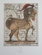 Exlibris / Ex libris J. Werner, Paard van Troje, mythologie, Verzenden