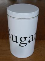 Blik Sugar Suiker Voorraadblik. Afmeting Ø 10,9x19 cm., Verzamelen, Blikken, Ophalen of Verzenden, Zo goed als nieuw, Suiker