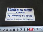 sticker Akkrum Schoen en Sport H. Kaspers Heechein 8, Verzamelen, Ophalen, Zo goed als nieuw, Bedrijf of Vereniging