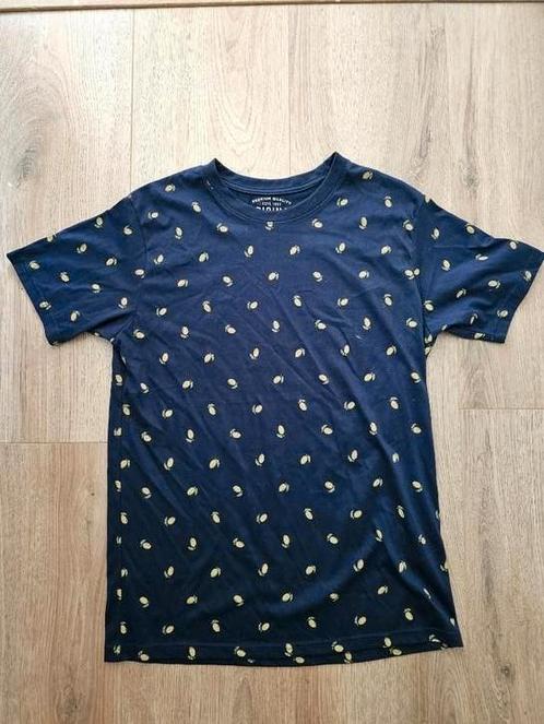 Zeeman blauw shirt citroenen katoen L large t-shirt, Kleding | Heren, T-shirts, Zo goed als nieuw, Maat 52/54 (L), Blauw, Ophalen of Verzenden