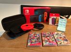 Zeer complete Nintendo Switch- incl accessoires & 3 spellen, Gebruikt, Ophalen of Verzenden, Switch Original, Met 3 controllers of meer