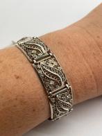 Z748 Prachtige zilveren filigrain armband, Sieraden, Tassen en Uiterlijk, Antieke sieraden, Ophalen of Verzenden, Zilver, Armband
