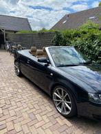 Audi A4 2.4 V6 125KW Cabrio 2004 Zwart, Auto's, Voorwielaandrijving, Cabriolet, 4 stoelen, A4