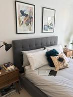 Boxspring 140x200 Grijs, modern & comfortabel, Huis en Inrichting, Slaapkamer | Bedden, Ophalen, Tweepersoons, 140 cm, Zo goed als nieuw