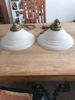 2 dezelfde hanglampen, antiek in wit, Antiek en Kunst, Ophalen