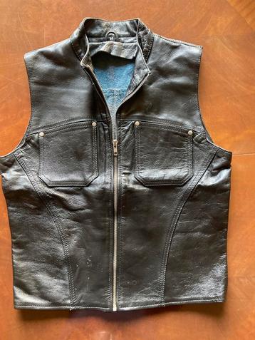 Stoer leren gilet maat M €30, incl verz postnl beschikbaar voor biedingen