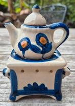 Miniatuur stoofje met waterketel keramiek, Antiek en Kunst, Ophalen of Verzenden