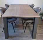 Eettafel met 4 stoelen, Huis en Inrichting, Tafels | Eettafels, Ophalen, Gebruikt, Rechthoekig, 50 tot 100 cm