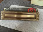 Vintage ongebruikte koperen brievenbus, in doos., Ophalen of Verzenden, Zo goed als nieuw, Overige materialen
