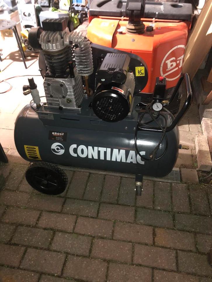 Compressor Contimac, Doe-het-zelf en Verbouw, Compressors, Gebruikt, 6 tot 10 bar, 100 liter of meer, 200 tot 400 liter/min, Mobiel