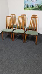 Danish design eetkamerstoelen door Niels Koefoed, Bruin, Verzenden, Metaal, Zo goed als nieuw
