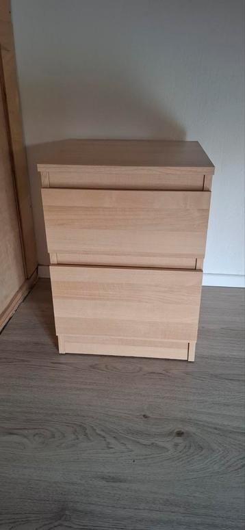 Te koop Ikea malm ladenkast houtkleur