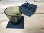 Leren onderzetters zwart 10 st., Ophalen of Verzenden, Nieuw, Glas of Kopje