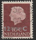 Nederland 1958 712 Juliana 12c op 10c, Gest, Postzegels en Munten, Postzegels | Nederland, Na 1940, Ophalen of Verzenden, Gestempeld