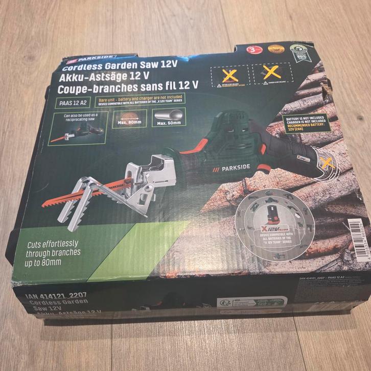 Parkside Accu-Astsäge 12V - Nieuw in doos!, Tuin en Terras, Handzagen, Nieuw, Takkenzaag, Ophalen of Verzenden