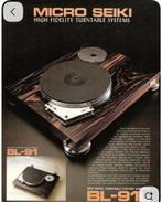 Gezocht :platenspeler BL 91 micro seiki, Ophalen of Verzenden, Zo goed als nieuw, Overige merken, Automatisch