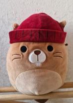 Schattige Squishmallow The Beaver met hoed 19cm., Ophalen of Verzenden, Zo goed als nieuw, Beer