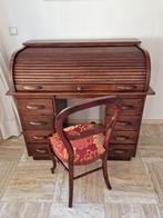 prachtig antiek rolluik bureau (kleine maat) met stoeltje, Ophalen