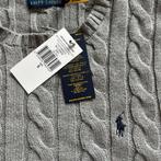 Grijze Ralph Lauren cableknit sweater, Maat 48/50 (M), Nieuw, Ophalen of Verzenden, Grijs