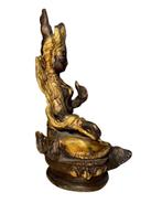 Tibetaans bronzen Green Tara beeld, Ophalen of Verzenden, Gebruikt