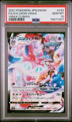 Sylveon VMAX PSA 10 - 232/184 - Japanese VMAX Climax 2021, Ophalen of Verzenden, Zo goed als nieuw, Losse kaart