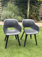Kuipstoelen zwart tuinstoelen, Tuin en Terras, Ophalen, Gebruikt, Kunststof
