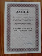 Aandeel SARELLE - Eindhoven - 1959, Postzegels en Munten, Aandelen en Waardepapieren, Ophalen of Verzenden, 1950 tot 1970, Aandeel