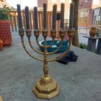 Prachtige koperen Joodse kandelaar, Ophalen of Verzenden