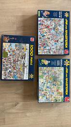 Jan van Haasteren 3 x puzzel (elk 1000 st.), Ophalen, 500 t/m 1500 stukjes, Zo goed als nieuw