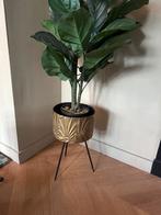 Vaas binnen pot messing look goud, Huis en Inrichting, Woonaccessoires | Vazen, Ophalen of Verzenden, Overige kleuren, Overige materialen