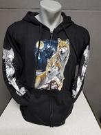 Zwart vest, Wolven, printvest, Kleding | Heren, Truien en Vesten, Ophalen of Verzenden, Nieuw, Overige maten, Zwart