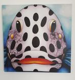 90 cm x 90 cm schilderij van een vis, Antiek en Kunst, Kunst | Schilderijen | Modern, Ophalen of Verzenden