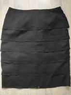 rok,zwart,stroken,maat 40,zgan,feest,rokje,carnaval,kerst, Maat 38/40 (M), Verzenden, Zwart, Zo goed als nieuw