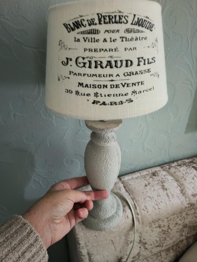 Stenen brocante nachtlampjes 2 stuks, Huis en Inrichting, Lampen | Lampenkappen, Ophalen, Rond